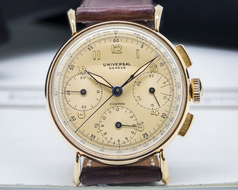 Universal Geneve Vintage Compax 18K Rose Gold