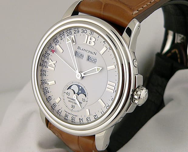 Blancpain Triple Date Moon  White Dial