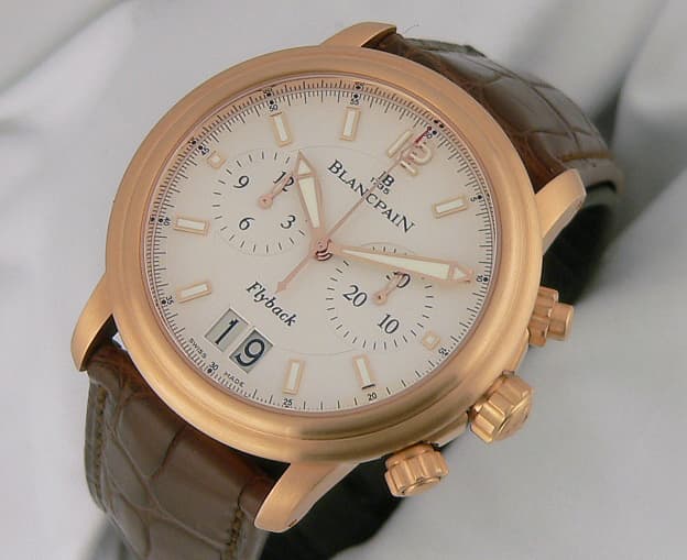 Blancpain Flyback Big Date Rose Strap
