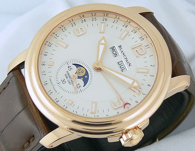 Blancpain Large Triple Date Moon Rose
