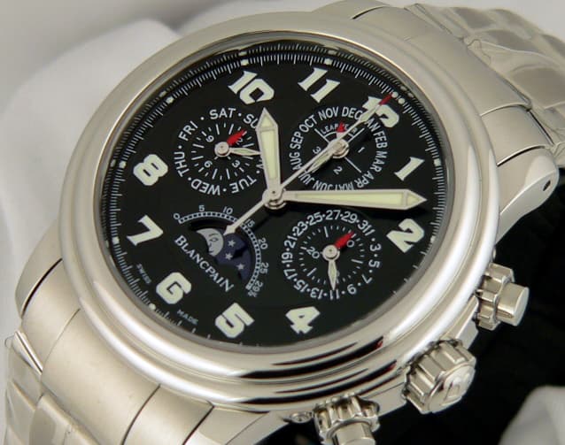 Blancpain 2585F QP SS/SS Black Dial