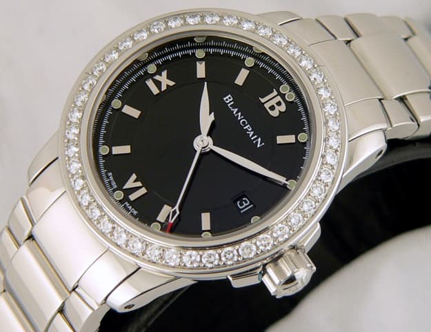 Blancpain 2102 SS/SS 
Diamond Bezel.
Black Dial