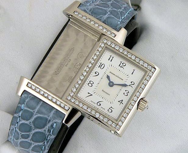 Jaeger LeCoultre Duetto Diamond WG/ Blue Strap
