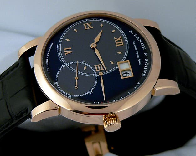 A. Lange and Sohne Grand Lange 1 Rose Black/Gray Dial
