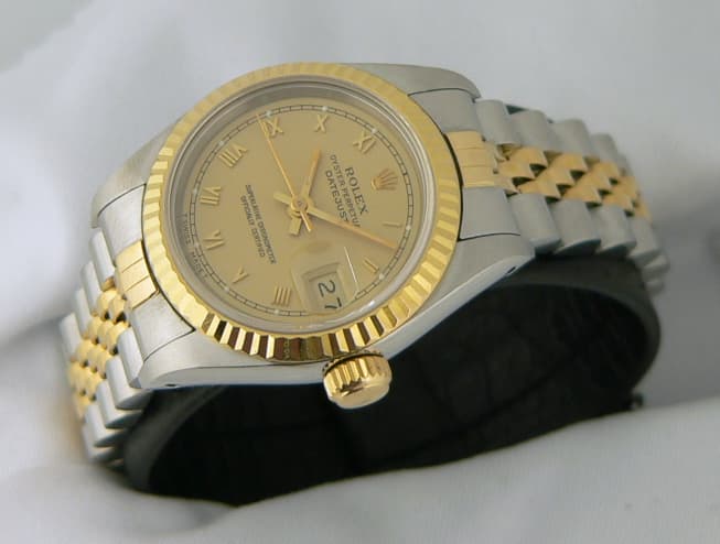 Rolex Datejust 2T with Champagne Roman Dial
 