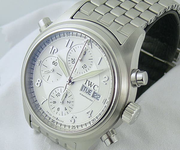 IWC Doppel Spitfire White Dial SS/SS