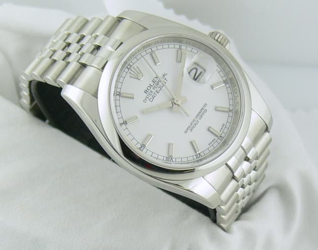 Rolex Datejust White Jubilee Bracelet with Hidden clasp