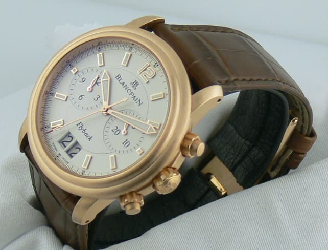 Blancpain Flyback Big Date Rose Strap