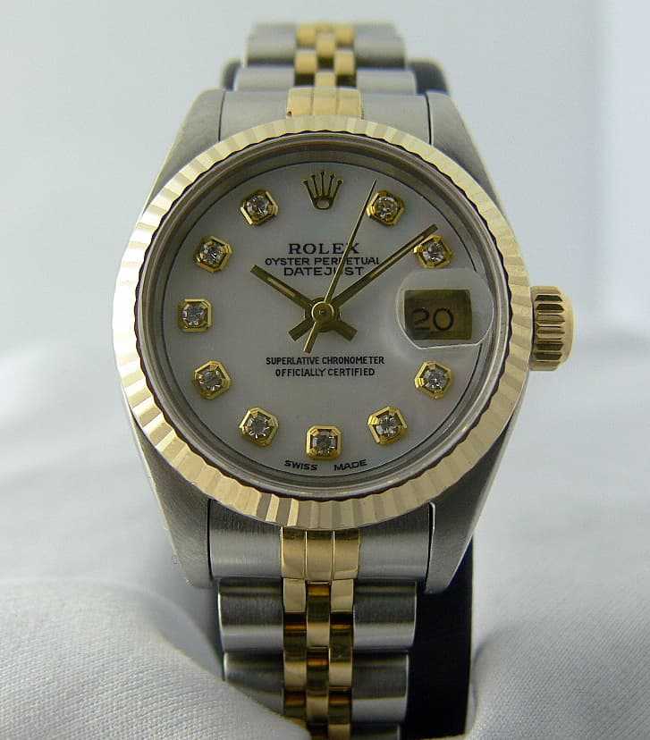 Rolex Lady's Datejust 2T MOP Dial Diamond Markers
 