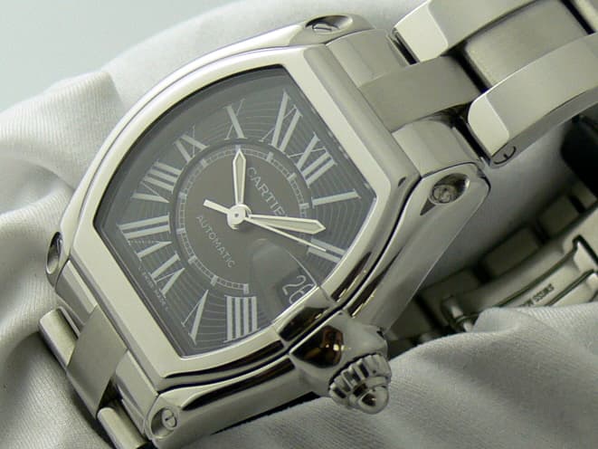 Cartier Roadster SS/Strap
Black Dial