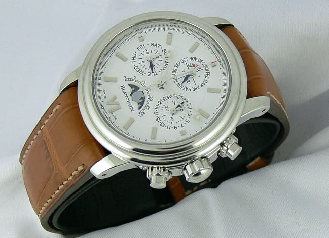 Blancpain 2585 QP Chrono Steel
White Dial