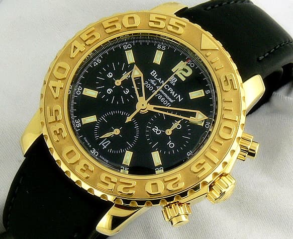 Blancpain Air Command Yellow Gold Black Dial