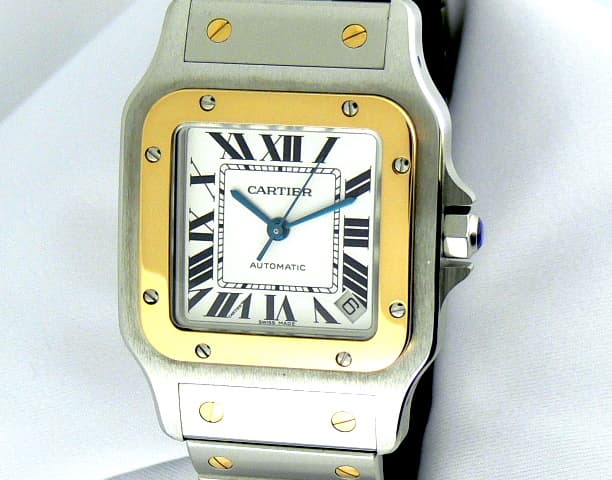 Cartier Santos Galbee 18k YG/SS XL 