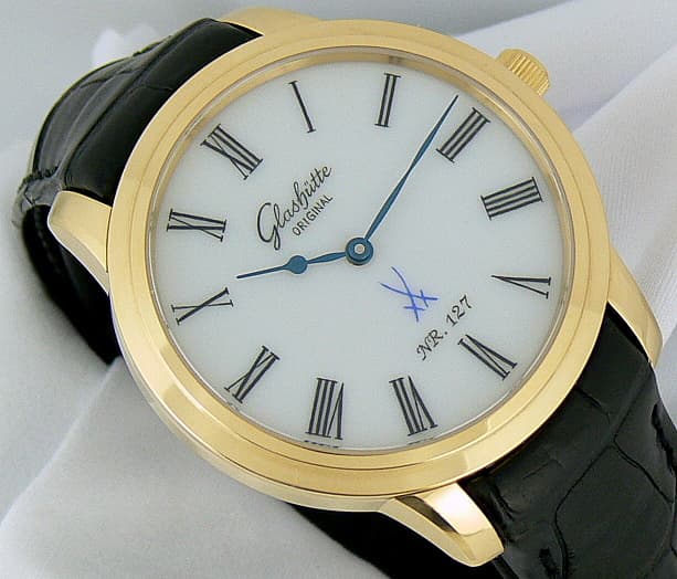 Glashutte Original Senator Meissen Porcelain Dial Rose Gold