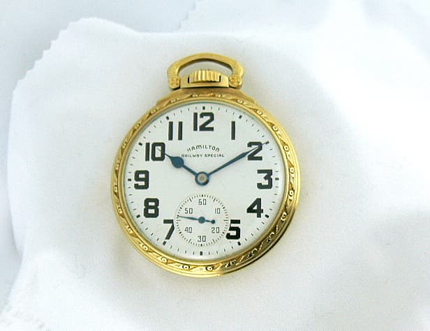Hamilton Railroad 10k Gold Filled
Pocket Watch
