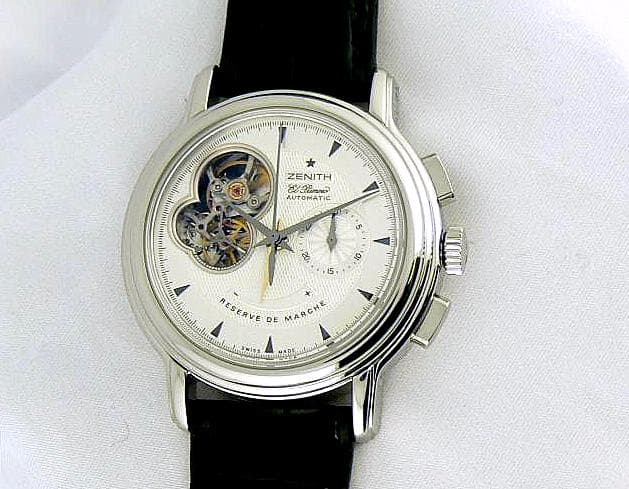 Zenith El Primero Chronomaster T Open SS/Strap Silver Dial