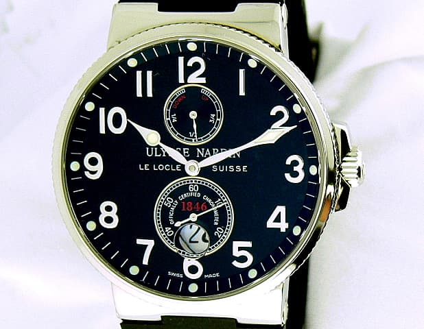 Ulysse Nardin Maxi Marine SS/Rubber Black Dial