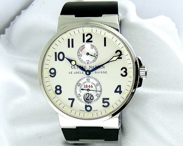 Ulysse Nardin Maxi Marine SS/Rubber Cream Dial
