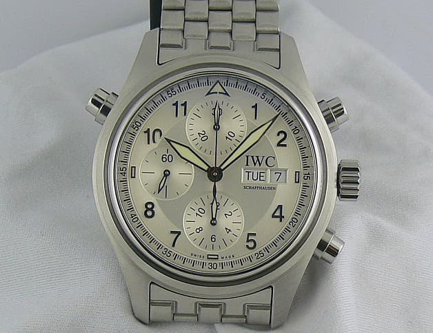 IWC Doppel Spitfire White Dial SS/SS