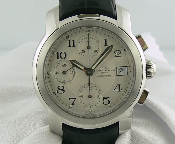 Baume & Mercier Capeland Chrono SS/Strap Silver Dial