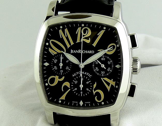 Jean Richard Grand TV Screen Chronograph, SS, Black Dial