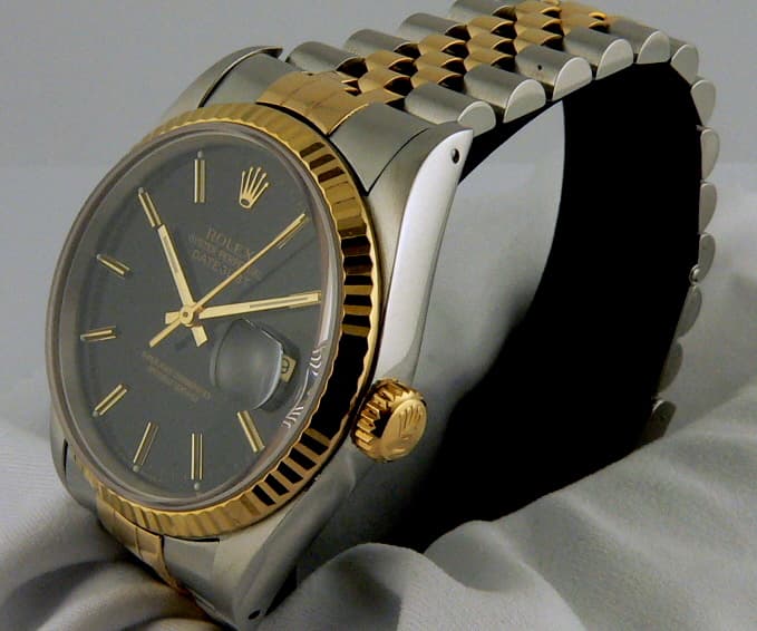Rolex Datejust 2T 
Black Dial
Jubilee