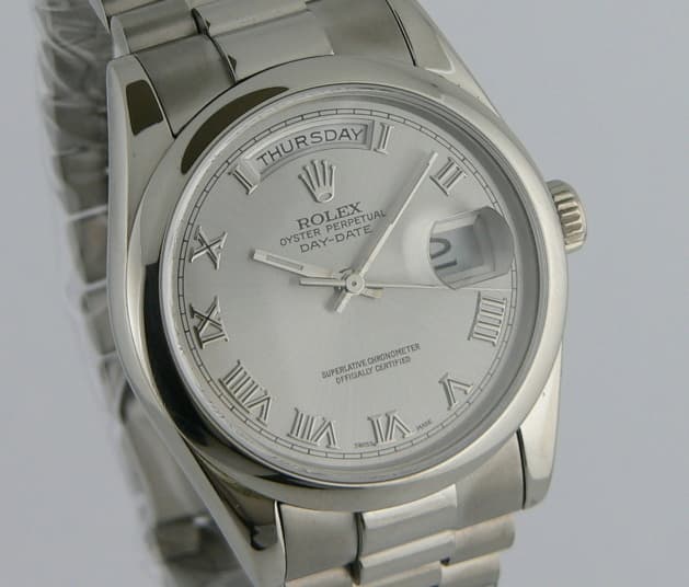 Rolex President White Gold
Silver Dial