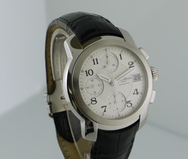Baume & Mercier Capeland Chrono SS/Strap Silver Dial