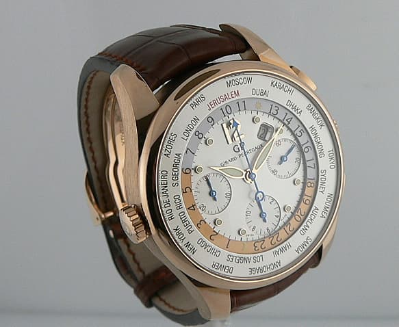 Girard Perregaux World Time WW.TC Chrono Rose White Dial
