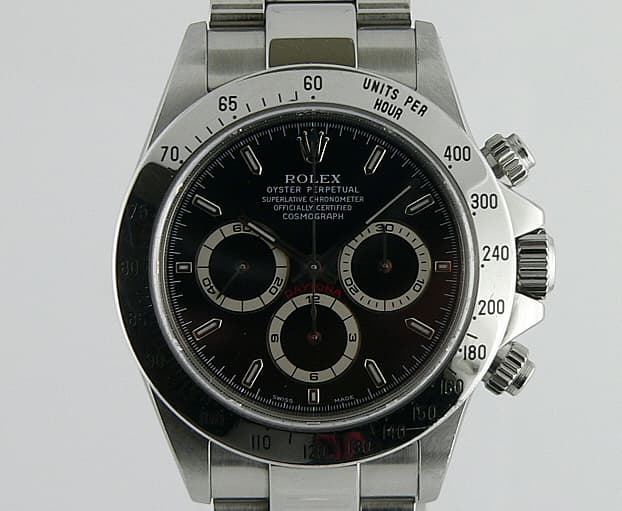 Rolex Zenith Daytona SS Black Dial A Series