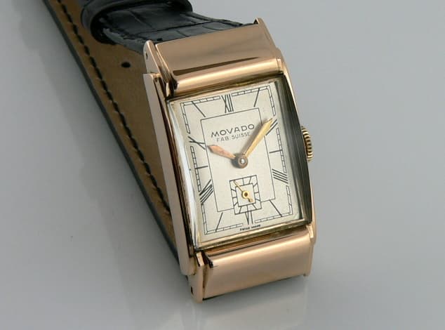 Movado Rectangle 18K 