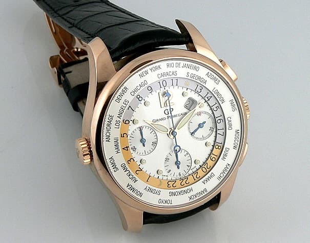 Girard Perregaux World Time WW.TC Chrono Rose All white dial