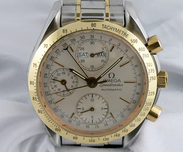 Omega Speedmaster Day-Date SS/18K yellow gold and bracelet 