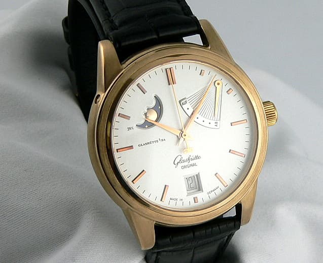 Glashutte Original Senator Moon Power Reserve Yellow Gold