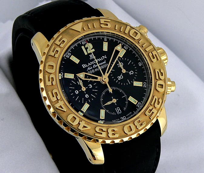 Blancpain Air Command Yellow Gold Black Dial