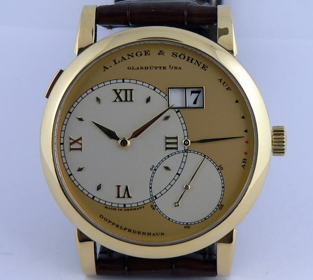 A. Lange and Sohne Grand Lange 1 Yellow Gold, Gold Dial