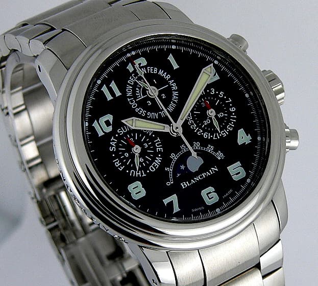 Blancpain 2585F QP SS/SS Black Dial