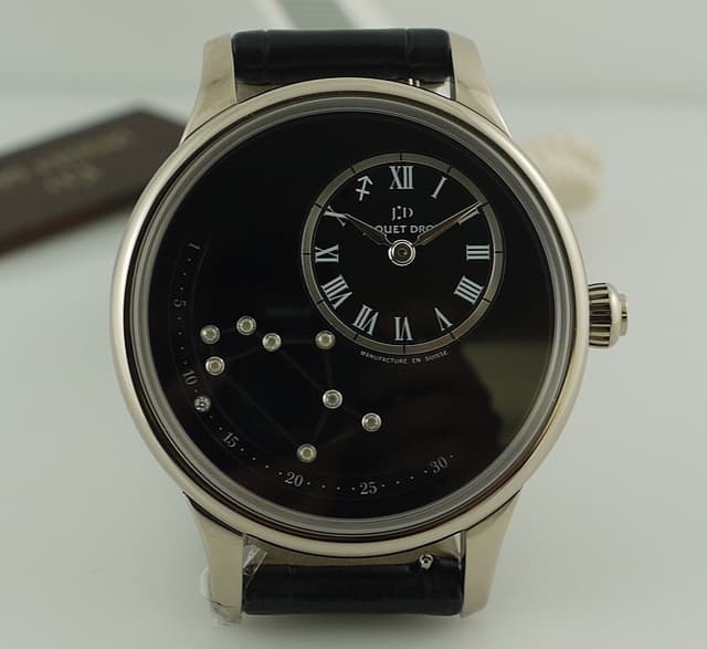 Jaquet Droz Date Astrale Zodiaque,
Opaline black dial
Sagittarius 