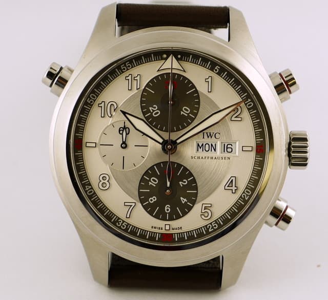 IWC Doppel Spitfire Silver/Grey Dial 