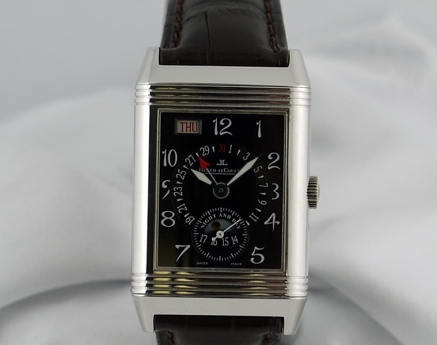 Jaeger LeCoultre Reverso Calendar Date White Gold