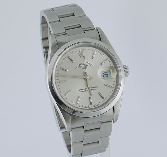 Rolex Date Silver Dial SS/SS