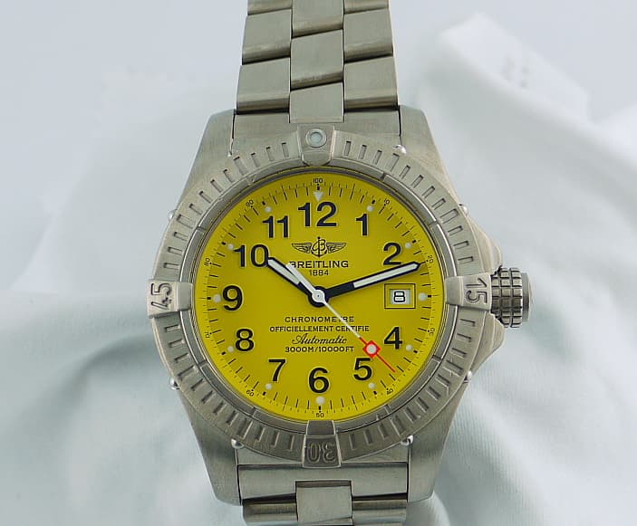 Breitling Avenger Seawolf Titanium Yellow Dial