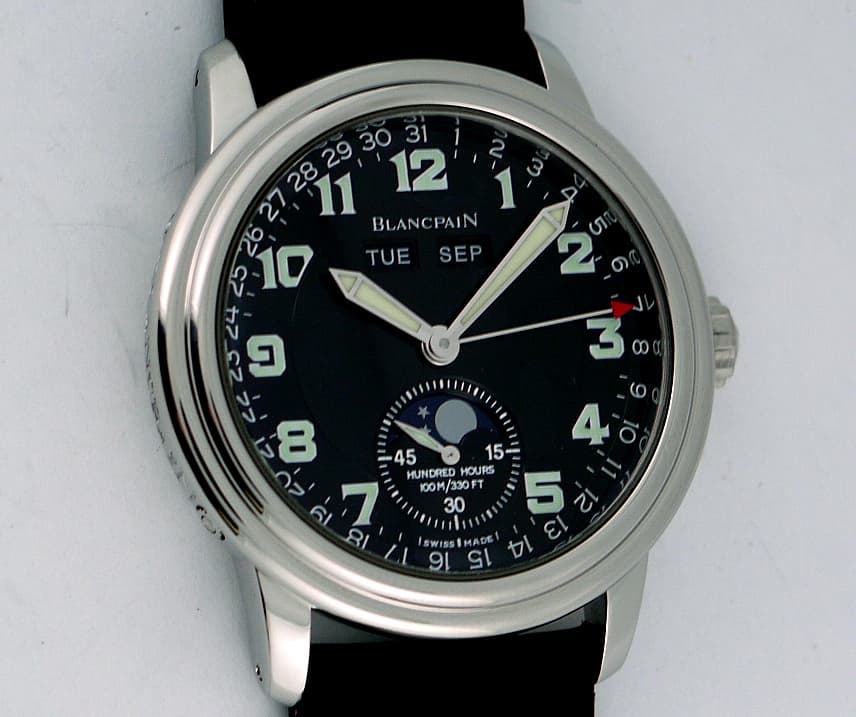 Blancpain Triple Date Moon Black SS/Strap