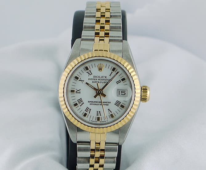Rolex Datejust 2T with White Roman Dial
 