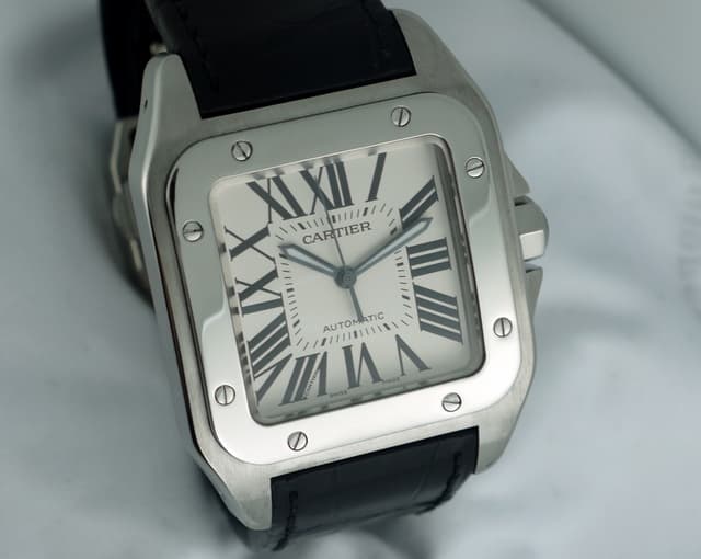 Cartier Santos 100 Steel Large Auto
