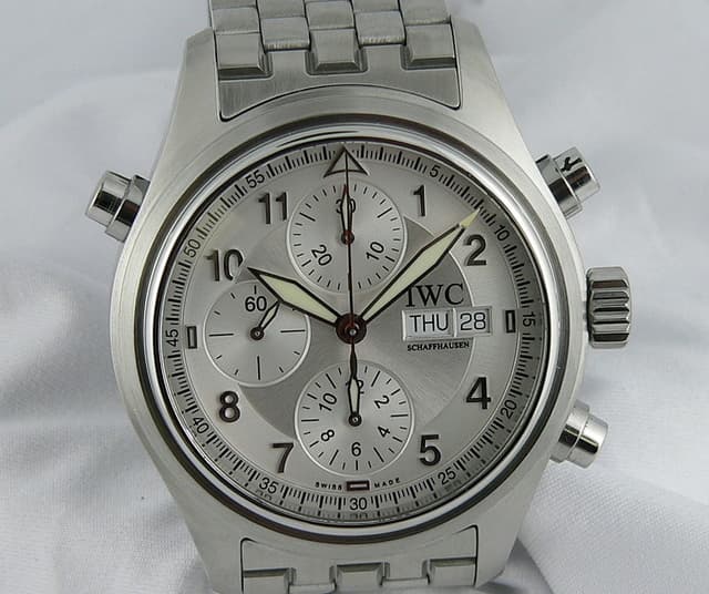 IWC Doppel Spitfire White Dial SS/SS