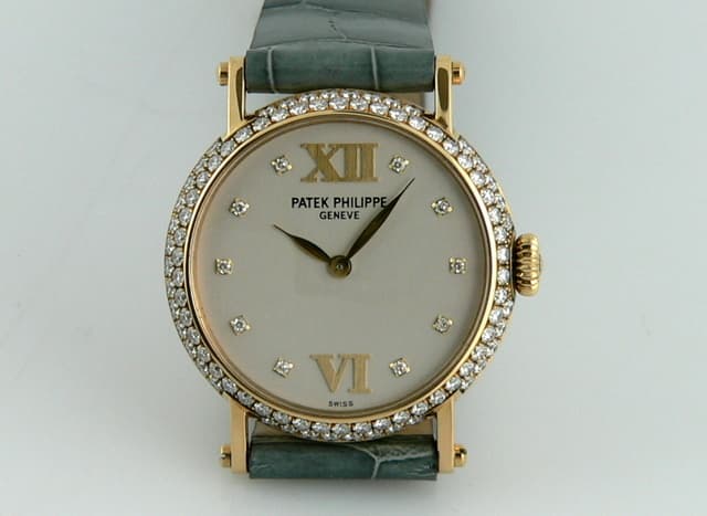 Patek Philippe 4861 YG Lady's Calatrava with Diamond Bezel