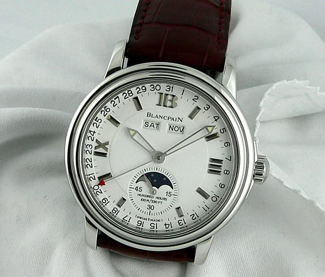 Blancpain Triple Date Moon  White Dial
