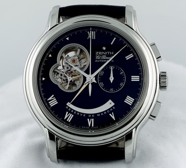 Zenith Chronomaster XXT open
SS/Strap Black