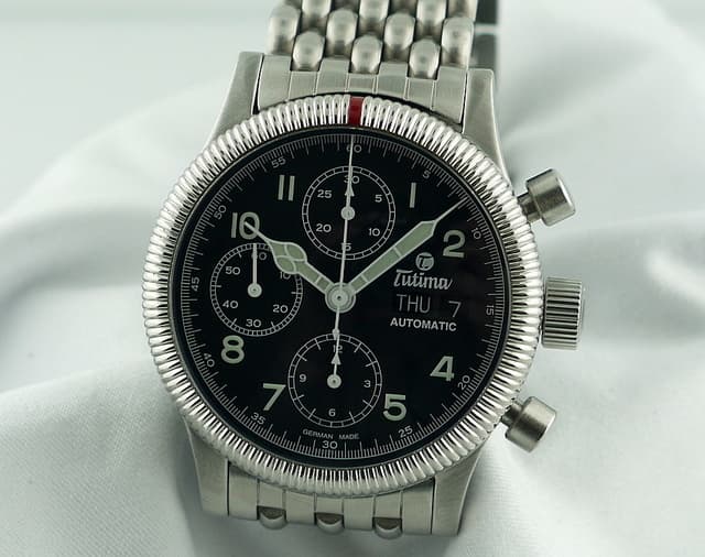 Tutima F2 Day Date Chronograph SS/SS
